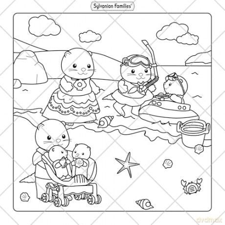 Sylvanian Families Cosy Adventures Colouring Book: Cute and Comfy Designs - Perfect Relaxation for All Ages (Sylvanian Families Cosy Colouring) - Macmillan Children's Books [KSIĄŻKA]