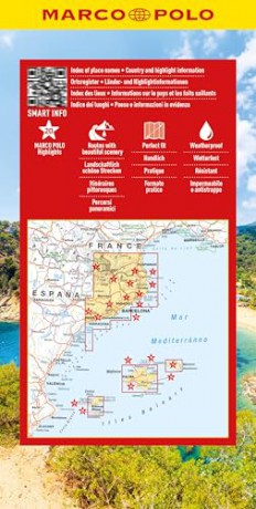 Costa Brava Marco Polo Map: Includes East Pyrenees, Andorra, Perpignan, Barcelona, Mallorca, Ibiza (Marco Polo Maps) - Marco Polo [KSIĄŻKA]
