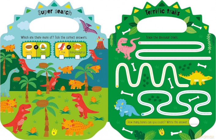 Shiny Stickers My Green and Scaly Dinosaur Activity Book - Alexandra Robinson [KSIĄŻKA]