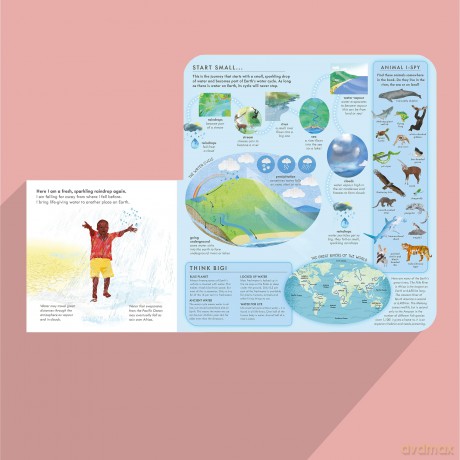 Small, Sparkling Raindrop: A fact-filled picture book about the water cycle with a large fold-out (ages 4-8) (Start Small, Think Big) - Mary Auld [KSIĄŻKA]