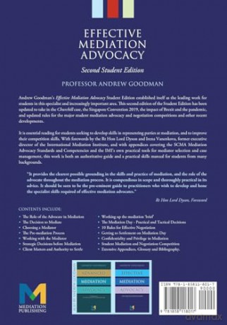 Effective Mediation Advocacy - Student Edition - Andrew Goodman [KSIĄŻKA]