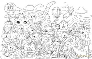 A Million Kittens: Adorable Felines to Colour (A Million Creatures to Colour) - Lulu Mayo [KSIĄŻKA]