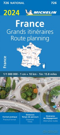 France Route Planning 2024 - Michelin National Map 726: Map - Michelin [KSIĄŻKA]