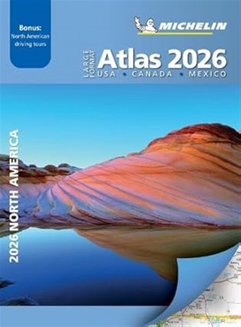 Large Format Atlas 2026 USA - Canada - Mexico (A3-Paperback): USA, Canada, Mexico; With Bonus: North American Driving Tours (Atlas (Michelin)) - Michelin [KSIĄŻKA]