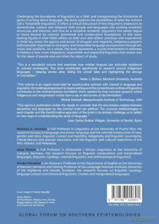 Hospitable Linguistics: Alternative, Indigenous and Critical Approaches to Language Research and Language Encounters: 4 (Global Forum on Southern Epistemologies) - Nicholas G. Faraclas [KSIĄŻKA]
