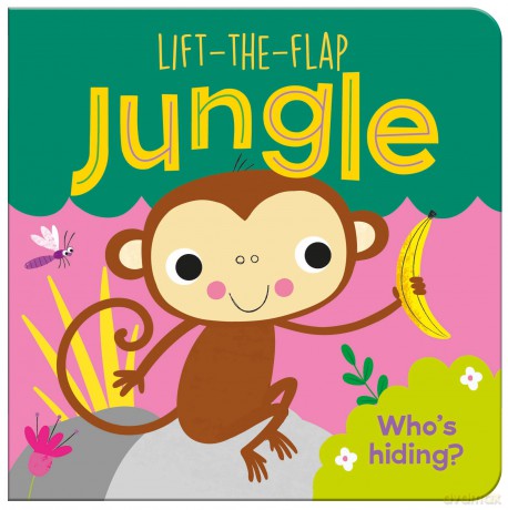 Lift-The-Flap Jungle - Children's Board Book [KSIĄŻKA]
