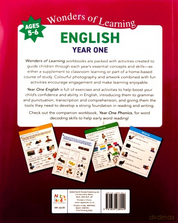 Wonders of Learing Work Book - Year 1 - English (Wonders of Learning Educational Workbook - Year 1) - Martin Ellick [KSIĄŻKA]