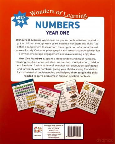 Wonders of Learing Work Book - Year 1 - Numbers (Wonders of Learning Educational Workbook - Year 1) - Martin Ellick [KSIĄŻKA]