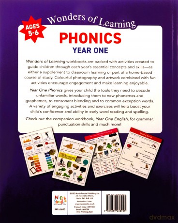 Wonders of Learing Work Book - Year 1 - Phonics (Wonders of Learning Educational Workbook - Year 1) - Martin Ellick [KSIĄŻKA]