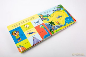 Bizzy Bear Find and Follow: At the Dinosaur Park: with 4 sliding counters - Benji Davies [KSIĄŻKA]