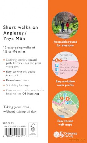 Anglesey (Ynys Môn) Short Walks Made Easy | Ordnance Survey | 10 Accessible Walks For Everybody | Guidebook | Wales | Walks | Adventure: 10 Leisurely Walks (OS Short Walks Made Easy) - Ordnance Survey [KSIĄŻKA]