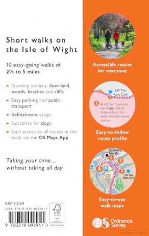 Isle of Wight Short Walks Made Easy | Ordnance Survey | 10 Accessible Walks For Everybody | Guidebook | England | Walks | Adventure: 10 Leisurely Walks (OS Short Walks Made Easy) - Ordnance Survey [KSIĄŻKA]