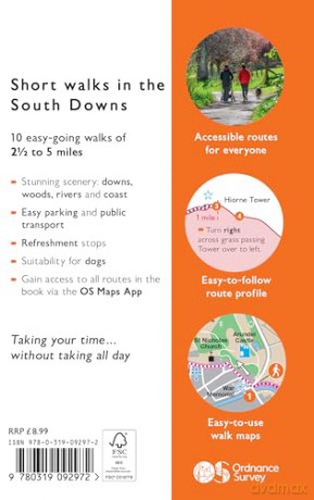 South Downs Short Walks Made Easy | Ordnance Survey | 10 Accessible Walks For Everybody | Guidebook | National Park | England | Walks | Adventure: 10 Leisurely Walks (OS Short Walks Made Easy) - Ordnance Survey [KSIĄŻKA]
