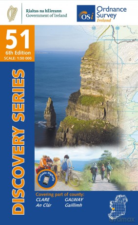 Discovery Series 51 - County Clare and Galway (Irish Discovery Series) - Ordnance Survey Ireland [KSIĄŻKA]