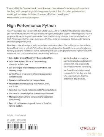 High Performance Python: Practical Performant Programming for Humans - Ian Ozsvald [KSIĄŻKA]