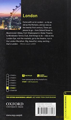 Oxford Bookworms Library Factfiles: Level 1: London: Level 1: 400-Word Vocabulary (Oxford Bookworms ELT) - John Escott [KSIĄŻKA]