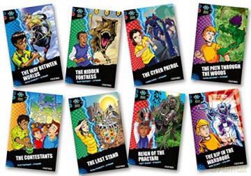 Project X Alien Adventures: Dark Blue Book Band, Oxford Levels 15-16: Dark Blue Book Band, Mixed Pack of 8 - Elen Caldecott [KSIĄŻKA]