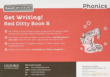 Read Write Inc. Phonics: Get Writing! Red Ditty Book 8 Pack of 10 - Ruth Miskin [KSIĄŻKA]