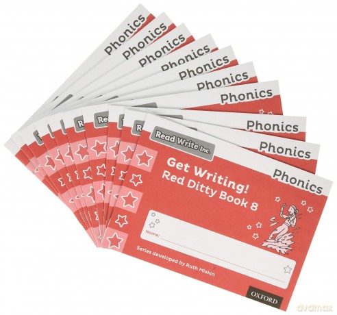 Read Write Inc. Phonics: Get Writing! Red Ditty Book 8 Pack of 10 - Ruth Miskin [KSIĄŻKA]