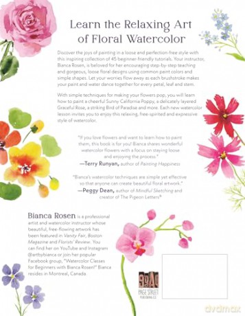 Easy Watercolor Flowers: 45 Beautiful Paintings for Beginners - Bianca Rosen [KSIĄŻKA]