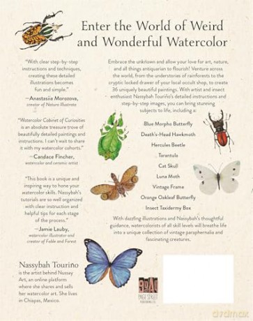Watercolor Cabinet of Curiosities: Paint Perfectly Peculiar Insects, Antiques and Other Oddities - Nassybah Tourino [KSIĄŻKA]