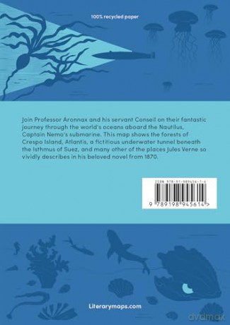 Jules Verne, Twenty Thousand Leagues Under the Sea Map (Literary Maps Series Series) - Martin Thelander [KSIĄŻKA]