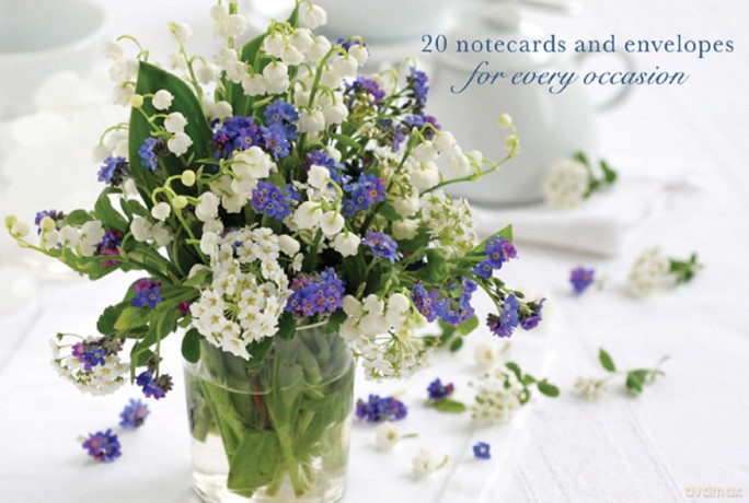 20 Notecards and Envelopes: Forget-Me-Nots - a delightful pack of flower gift cards and decorative envelopes (card pack, stationery) - Peony Press [KSIĄŻKA]