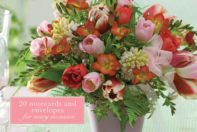 20 Notecards and Envelopes: Freesias - a delightful pack of flower gift cards and decorative envelopes (card pack, stationery) - Peony Press [KSIĄŻKA]