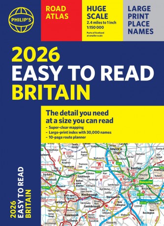 2026 Philip's Easy to Read Road Atlas of Britain: (A4 Paperback) (Philip's Road Atlases) - Philip's Maps [KSIĄŻKA]