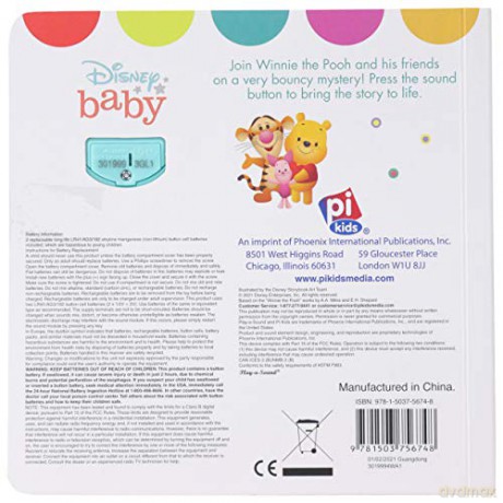 Disney Baby Winnie The Pooh Button Sound - P I Kids [KSIĄŻKA]