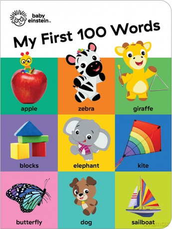 Baby Einstein - My First 100 Words - Early Learning Vocabulary Board Book - PI Kids - PI Kids [KSIĄŻKA]