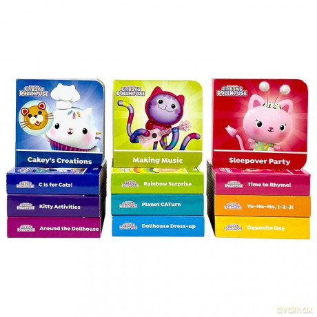 DreamWorks Gabby's Dollhouse 12 Board Books - PI Kids [KSIĄŻKA]