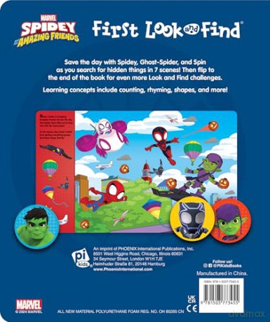 Marvel Spidey and His Amazing Friends: First Look and Find - PI Kids [KSIĄŻKA]