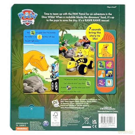 Nickelodeon PAW Patrol: Dinosaur Adventure! Sound Book - PI Kids [KSIĄŻKA]