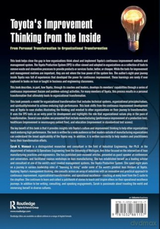 Toyota's Improvement Thinking from the Inside: From Personal Transformation to Organizational Transformation - Sarah K. Womack [KSIĄŻKA]