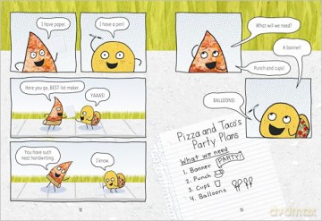 Pizza and Taco: Best Party Ever!: The laugh-out-loud funny graphic novel for kids: 2 (Pizza and Taco, 2) - Stephen Shaskan [KSIĄŻKA]