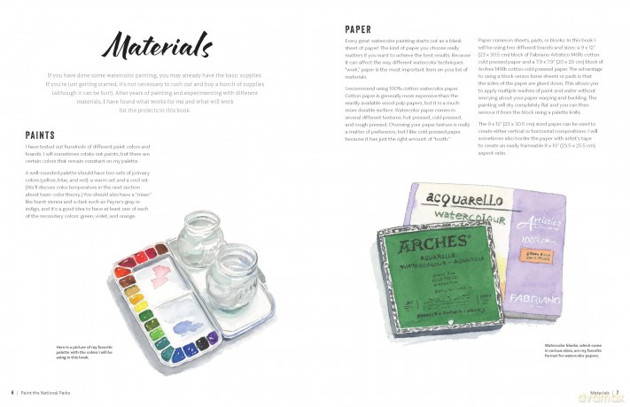 Paint the National Parks: A Watercolor Journey - Includes traceable templates and video tutorials - Emily Olson [KSIĄŻKA]