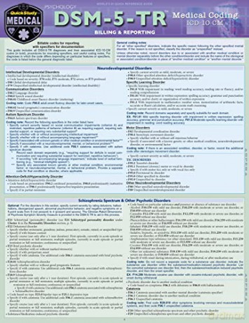 Dsm-5-Tr Medical Coding: A Quickstudy Laminated Reference Guide - Rona Bernstein PsyD [KSIĄŻKA]