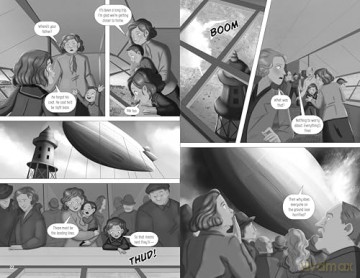 Bonnie and the Fiery Crash: A Hindenburg Disaster Graphic Novel (Girls Survive Graphic Novels) - Julie Kathleen Gilbert [KSIĄŻKA]