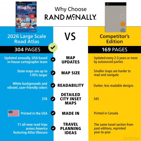 2026 Large Scale Road Atlas (Large Print): Lsra (Rand McNally Large Scale Road Atlas USA) - Rand McNally [KSIĄŻKA]