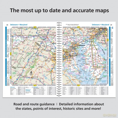 2026 Midsize - EasyFinder Road Atlas - Spiral (Large Print): DRAM - Rand McNally [KSIĄŻKA]