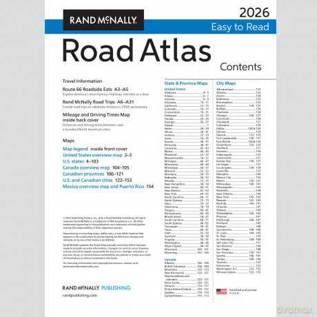 2026 Midsize - EasyFinder Road Atlas - Spiral (Large Print): DRAM - Rand McNally [KSIĄŻKA]