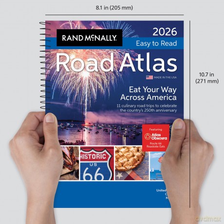 2026 Midsize - EasyFinder Road Atlas - Spiral (Large Print): DRAM - Rand McNally [KSIĄŻKA]