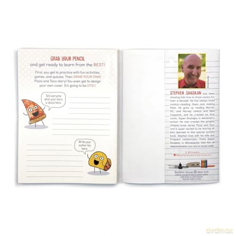 Pizza and Taco: Draw Your Own Comic!: Stickers Inside! (An Activity Book) - Stephen Shaskan [KSIĄŻKA]