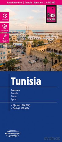 Tunisia Map 1:600,000 - Including Djerba (1:300,000) and Tunis (1:150,000): With Djerba (1:300,000) and Tunis (1:150,000) - Reise Know How [KSIĄŻKA]