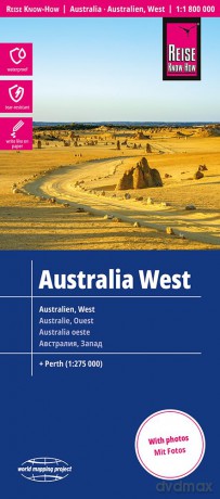 Western Australia Map 1:1,800,000 - Including Perth at 1:275,000 (Waterproof and Tear Resistant) - Reise Know How [KSIĄŻKA]
