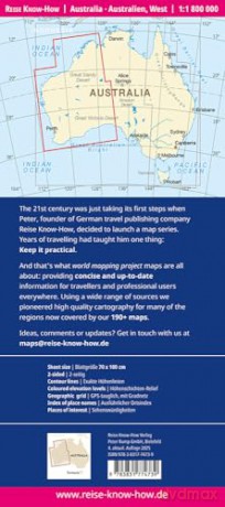 Western Australia Map 1:1,800,000 - Including Perth at 1:275,000 (Waterproof and Tear Resistant) - Reise Know How [KSIĄŻKA]