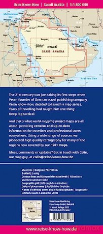 Saudi Arabia Map - 1:1,800,000 scale map - Reise Know-How Verlag Peter Rump [KSIĄŻKA]
