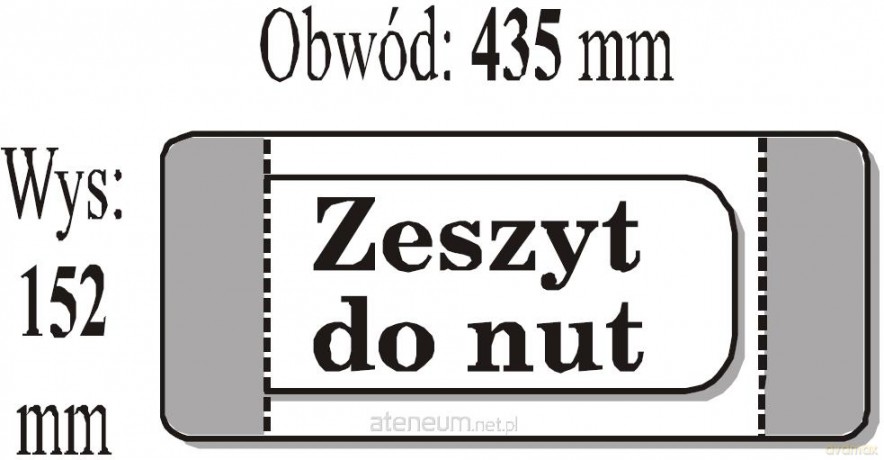Okładka na zeszyt do nut (50 szt) IKS [SZKOŁA]