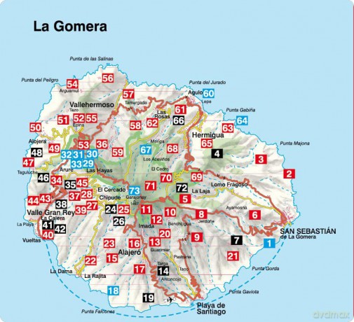 La Gomera (Rother Walking Guide): 73 walks on the most untamed of the Canary Islands - the finest coastal and mountain walks. With GPS tracks - K. A WOLFSPERGER [KSIĄŻKA]